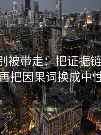 17c影院别被带走：把证据链断了吗写清再把因果词换成中性词