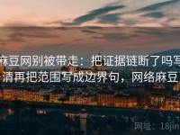 麻豆网别被带走：把证据链断了吗写清再把范围写成边界句，网络麻豆